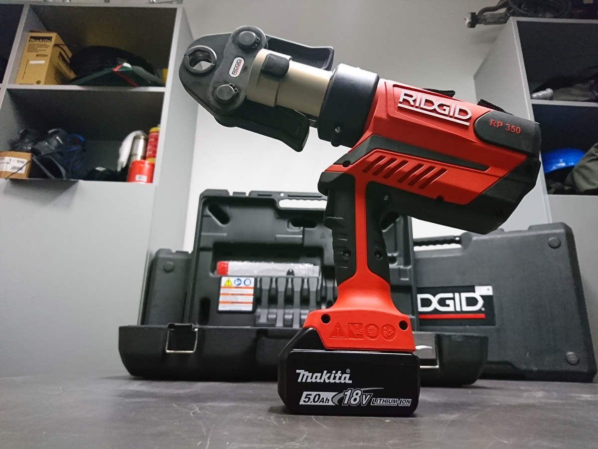 RIDGID lisovačka RP 350-C (Sieť 230V) s troma čeľusťami • NOVINKA