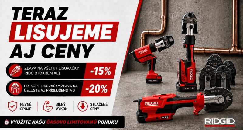 Akcia na radiálne lisovačky RIDGID