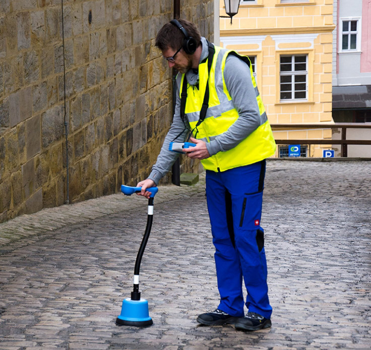 akustické lokalizovanie uniky vody v kanalizacii